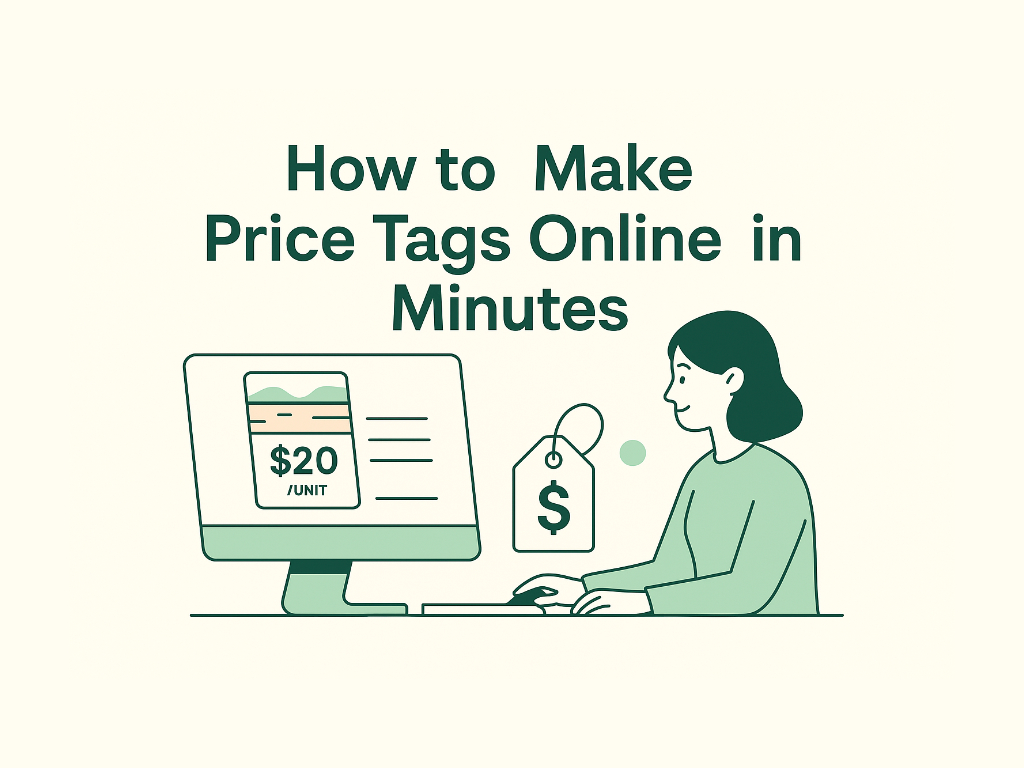 how to make price tags online in minutes
